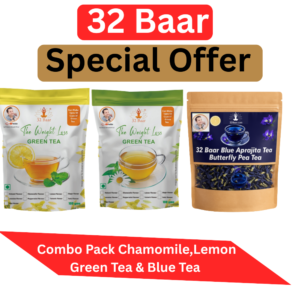 Special OFFER PACK OF Chamomile, LEMON & BLUE APRAJITA TEA