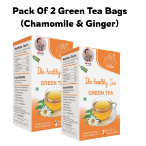 32 Baar Pack of 2 Chamomile & Ginger Tea Bags ( Total 50 Tea Bags)