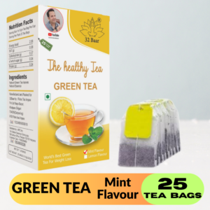 32 Baar Mint Flavour Green Tea Bags (25 Tea Bags )