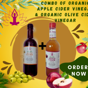 Combo of Organic Apple Cider Vinegar & Organic Olive Cider Vinegar