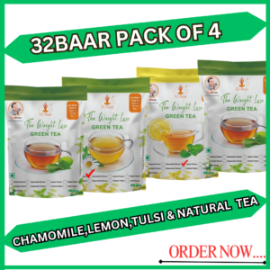 Pack Of 4 Green Tea (Natural, Tulsi, Lemon & Chamomile)