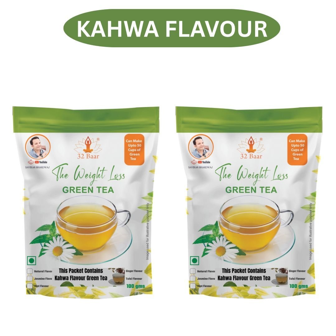 32Baar pack of 2 kahwa green tea