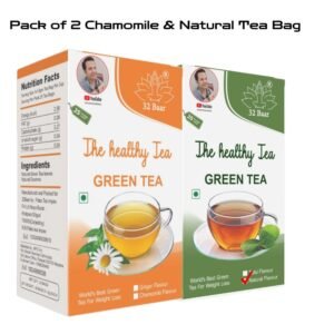 32 Baar Pack of 2 Chamomile & Natural Flavor Tea Bags ( Total 50 Tea Bags)
