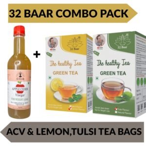 Combo of 2 Green Tea Bag(Lemon,Tulsi)&Apple Cider Vinegar