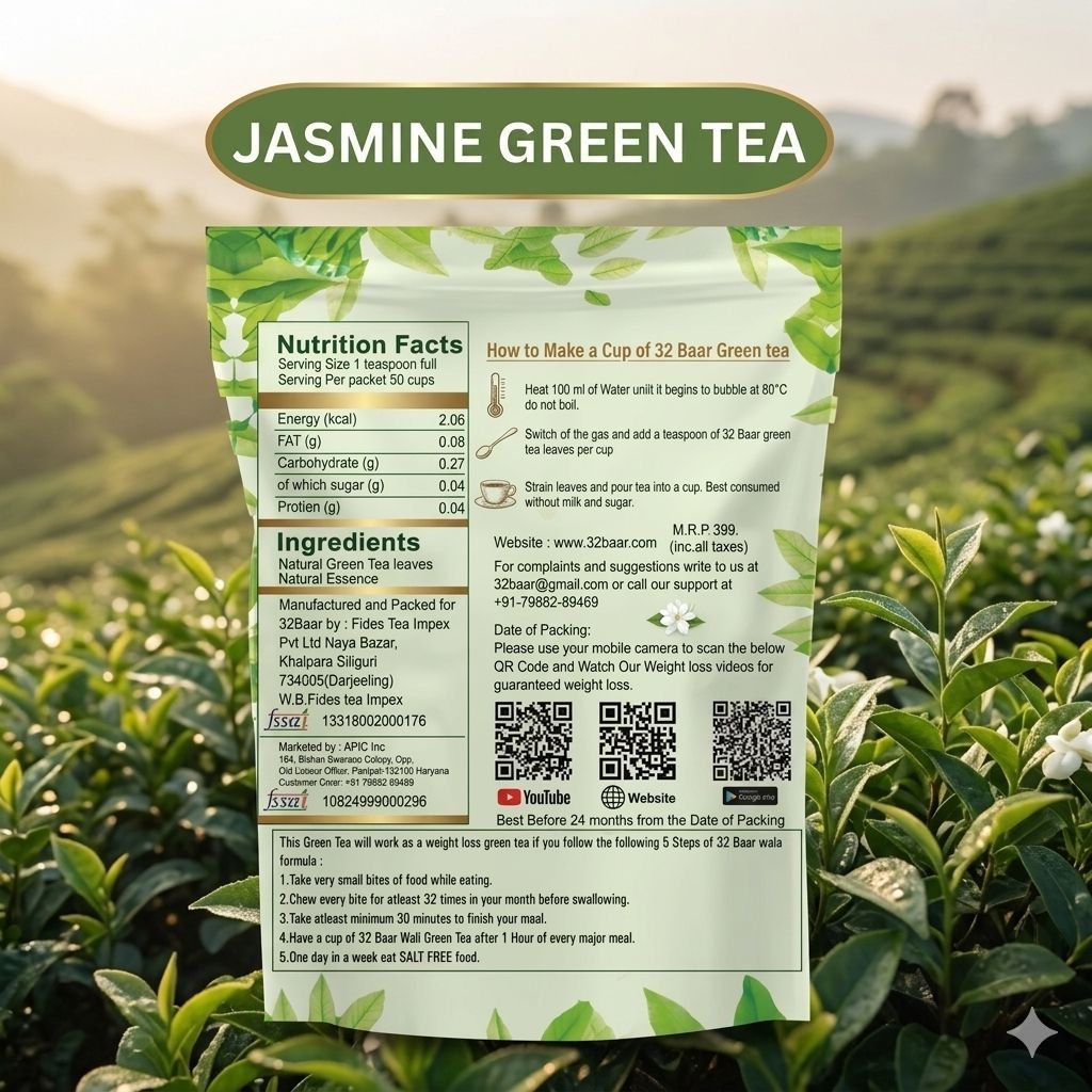 Jasmine Flavor Organic Green Tea - Image 4