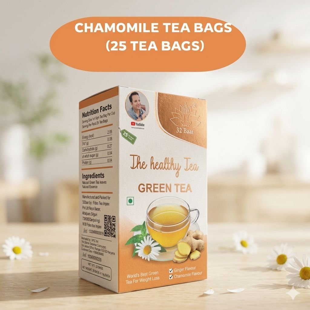 32 Baar Chamomile Flavour Tea Bags (25 Tea Bags) - Image 3